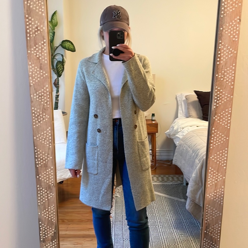 Business casual  grey long sweater